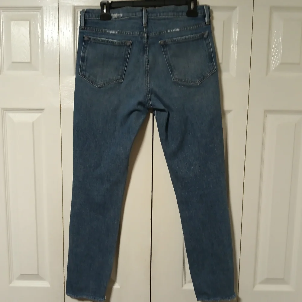 Frame Denim Women's Le Boy Cropped Ankle Jeans in Blue